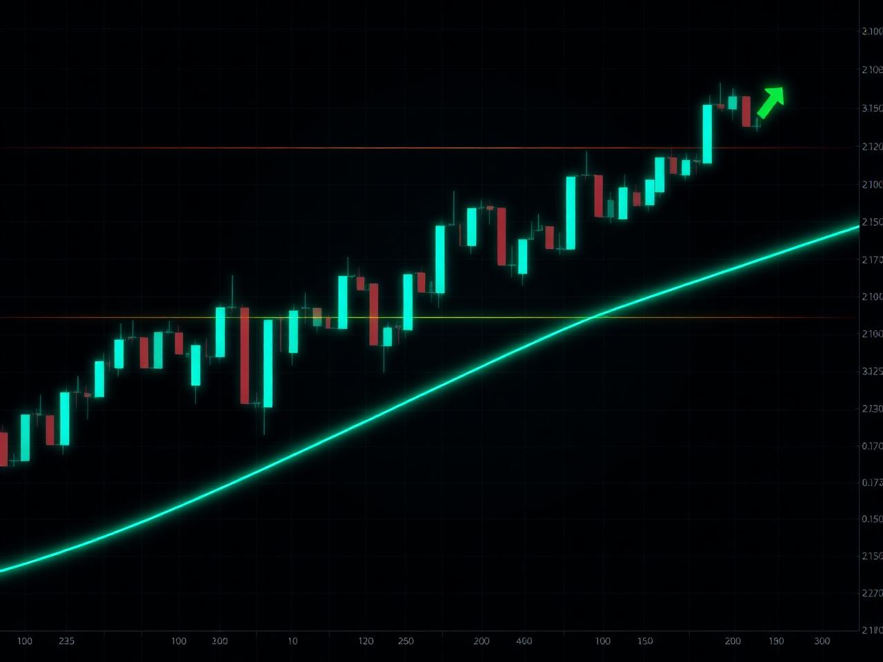 Live forex chart with AI analysis overlay